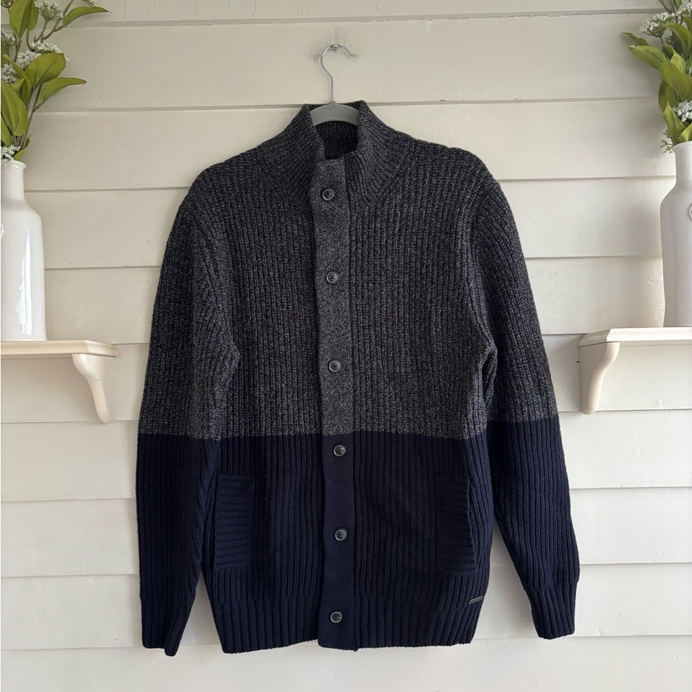 Rodd & Gunn Men's Italian Yarn Lake Heron Knit Cardigan Sweater Size Large